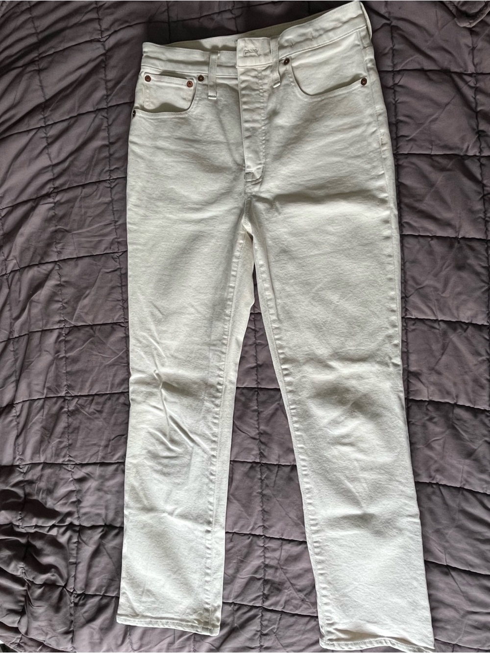 Madewell Slim Straight Men’s Jeans in Off-White